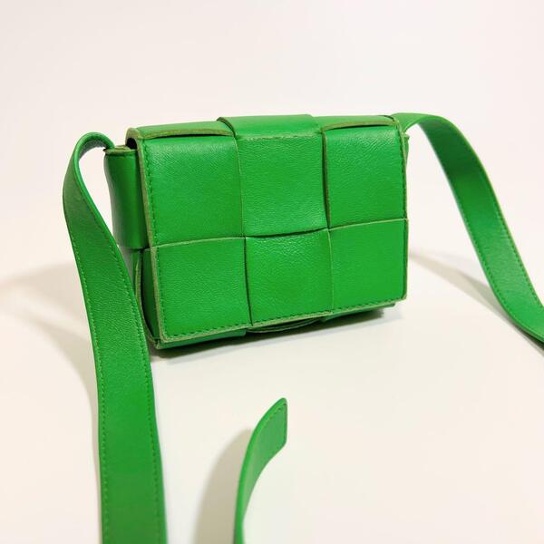 《ICチップ搭載》BOTTEGA VENETA ボッテガヴェネタ Candy Cassette Bag キャンディ カセット クロスボディバッグ グリーン 緑 ショルダー