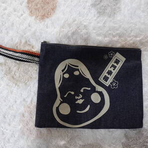 新品同様☆おたふく 倉敷屋 笑門来福 集金袋 セカンドバッグ 日本製 ハートプランニング