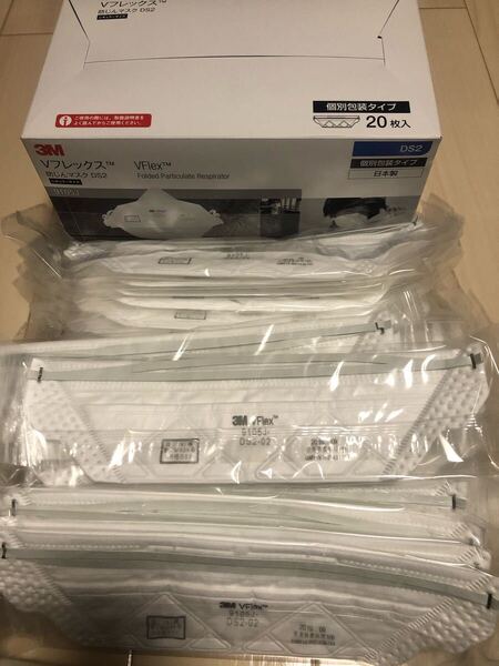 【新品 未使用品】3M Vフレックス 防じんマスク 9105J-DS2 使い捨て防じんマスク レギュラーサイズ 20枚入