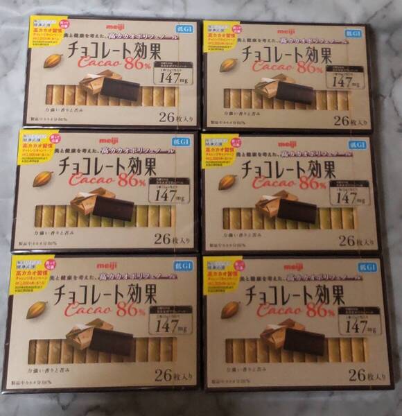 明治 チョコレート効果 カカオ86% 26枚入×6箱 新品未開封