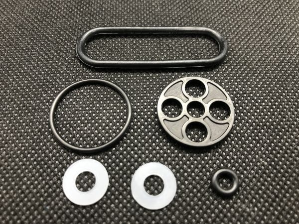 ヤマハ SR400 1JR SR500 1JNフューエルコック リビルトセット オーバーホール Oリング パッキン ガソリン漏れ 2J2-24500-01 Cセット