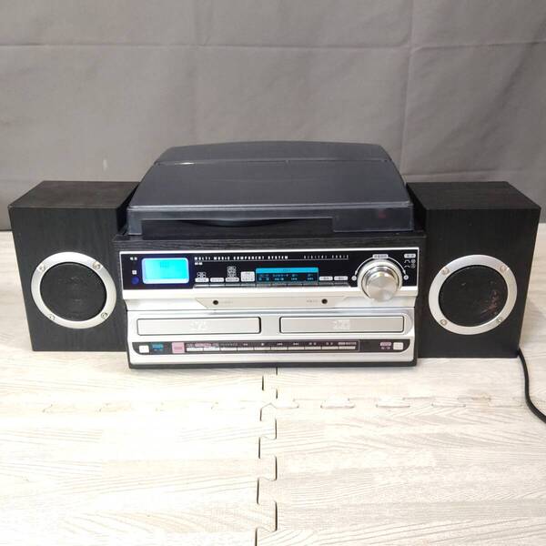 レコード/カセット/CD/AUX/ラジオ マルチミュージックコンポ MT-39 FIFTY ペアスピーカー 中古 フィフティ 動作確認済み/動画有 (送料無料