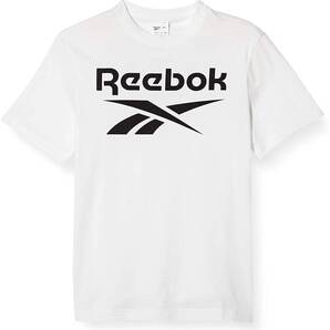 新品 M ★ Reebok リーボック スタックト Tシャツ ホワイト 半袖 ビッグ ロゴ メンズ レディース ユニセックス シンプル 定番 コットン