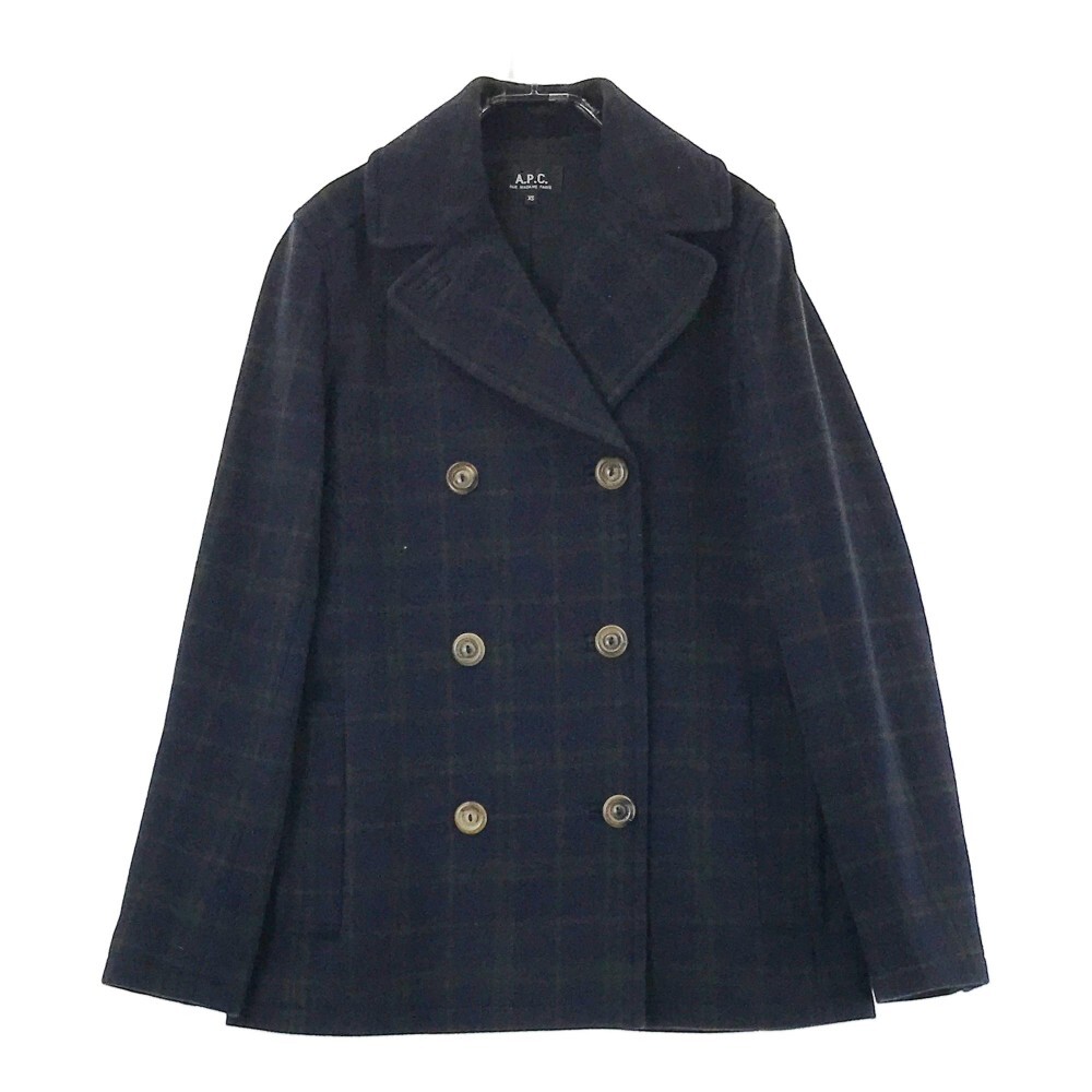 美品 A.P.C. ネイビー ウールコート 2025年最新】Yahoo!オークション -a.p.c コート ネイビーの中古