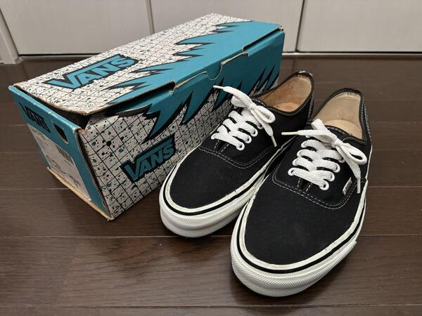 90s VANSオーセンティック Authentic US9 USA製 アメリカ 黒27cm年代 ビンテージバンズ/ERAエラ古着