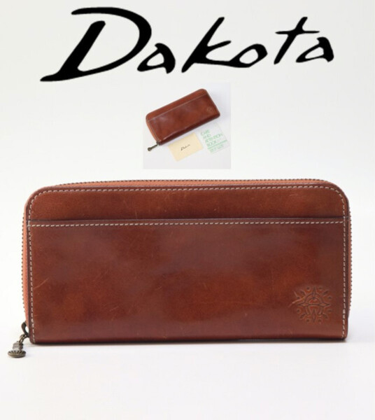 新品タグ付き【Dakota ダコタ】本革 馬蹄アレンジ ラウンドファスナー長財布 ロングウォレット v6724