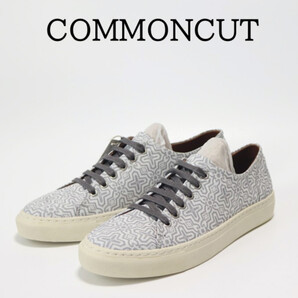 新品タグ付き【COMMON CUT コモンカット】幾何学柄 キャンバス スニーカー 42(26.5-27) v6775