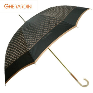 新品タグ付き【GHERARDINI ゲラルディーニ】Gロゴ ジャカード先染め手開き長傘 雨傘 v6728