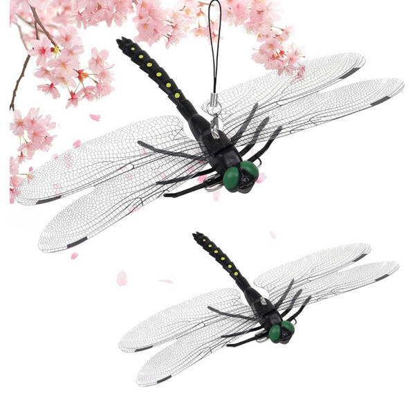 【大特価】オニヤンマ おにやんま 虫除け 蜂よけ オニヤンマ 安全ピン付き 14cm 蜻蛉 動物 模型 登山 トンボ キャンプ ベランダ 室内 登山