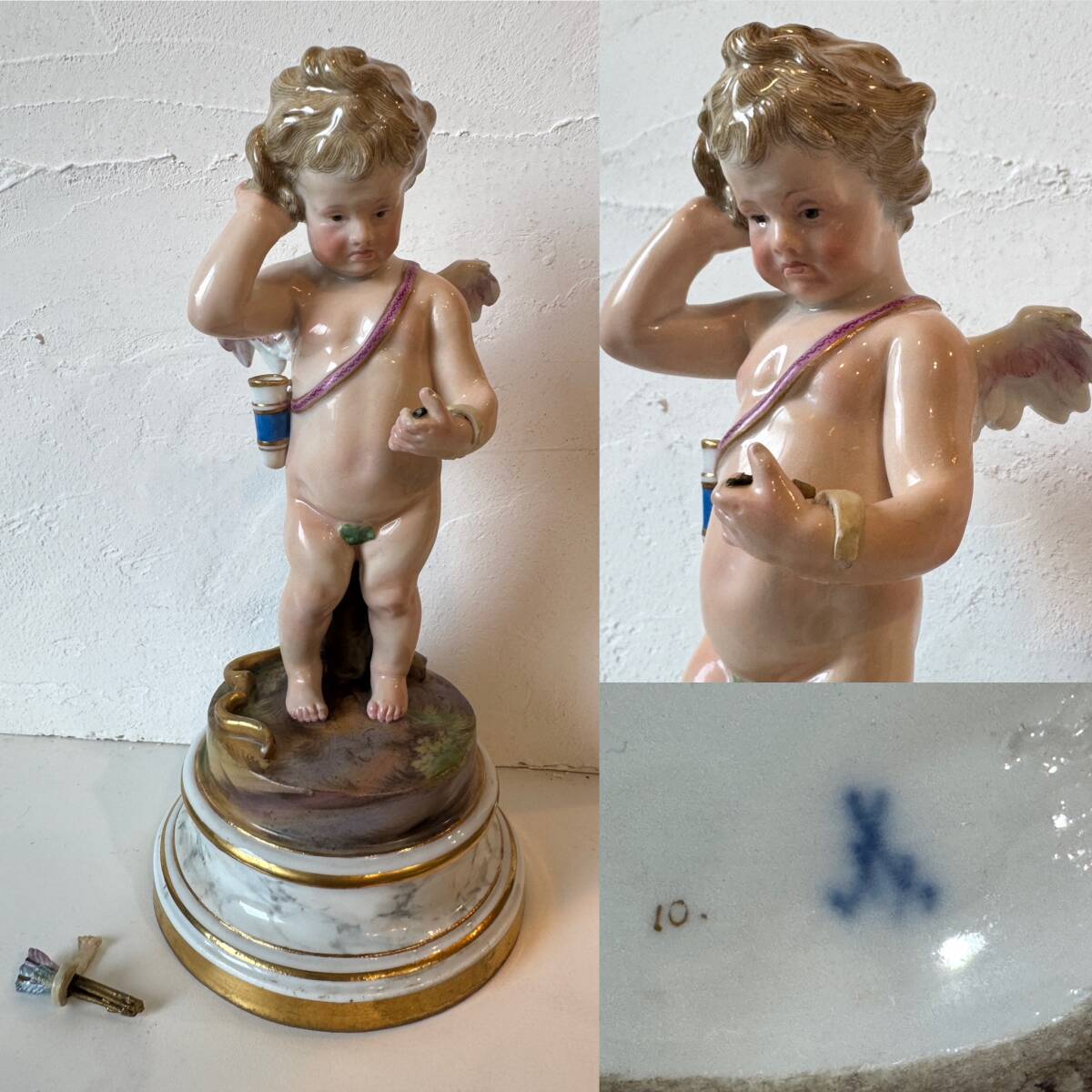超貴重マイセンMeissen フィギュリン 矢を研ぐ天使たち