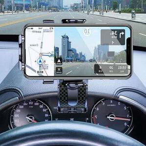 車載用スマホホルダー ダッシュボード エアコン送風口 クリップ式 滑り止め 滑落防止 ナビ
