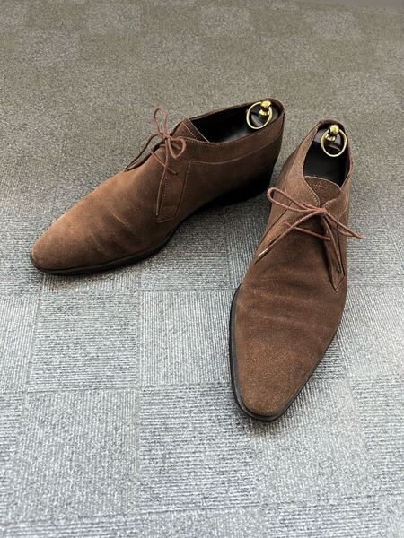 【BOTTEGA VENETA】チャッカブーツ 41 ボッテガヴェネタ ブラウン スエード スウェード