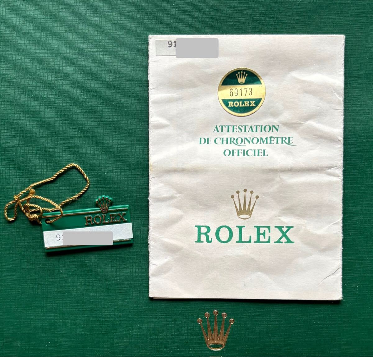 ロレックス ROLEX 69173 ギャラ タグ ギャランティー 保証書
