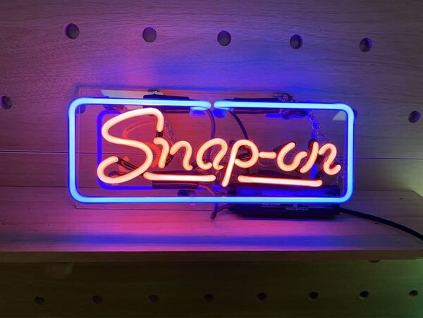 オーダーメイド Snap-on風 ネオン管ライト インテリア看板 30×13cm ネオン 看板 店舗 ガレージ ネオンサイン