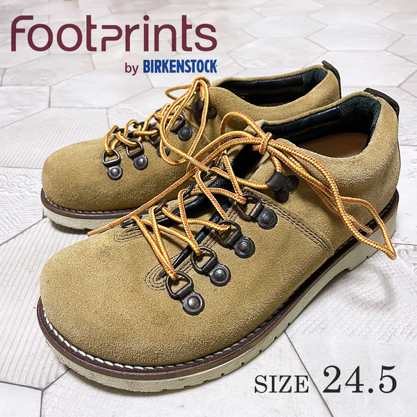 ◆廃盤!ポルトガル製 ビルケンシュトック【BIRKENSTOCK FOOTPRINTS】牛革 HIGHLAND スエード コンフォートシューズ/マウンテンブーツ 38◆