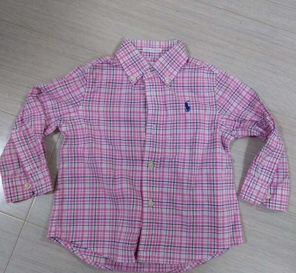 ラルフローレン 長袖シャツ RALPH LAUREN ベビー サイズ75くらい 12M ベビー服 美品 目立つ汚れなし
