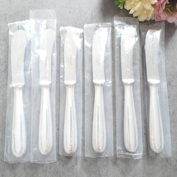 希少 美品 クリストフル パール バターナイフ 6点