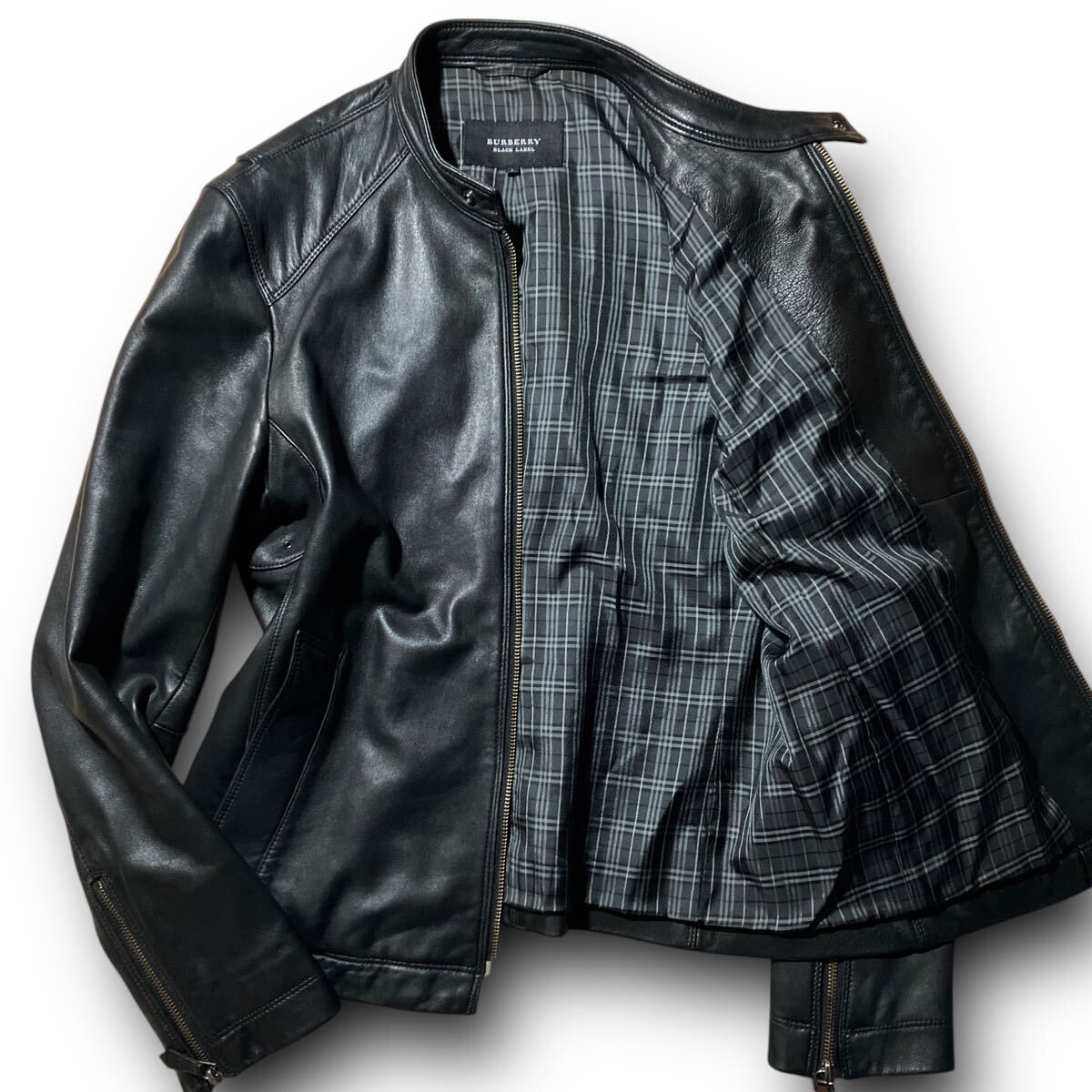 Yahoo!オークション -「burberry black label レザーライダース Yahoo!オークション -「burberry black label レザーライダース