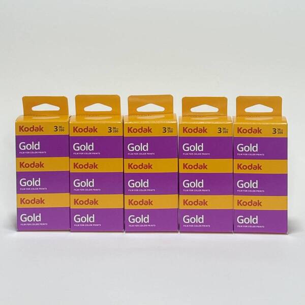 コダックKODAK カラーネガフィルム GOLD 200 135-36 3本パック×5箱 期限2027年1月