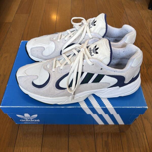 ADIDAS YUNG-1 29cm WHITE/NOBLE GREEN/DARK BLUEアディダス ヤング-1 白紺緑 COMOLIデザイナー着用モデル
