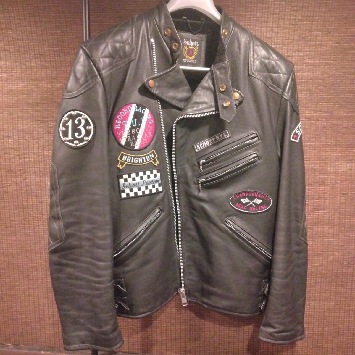 Yahoo!オークション -「schott ライダース ジャケット ワッペン Yahoo!オークション -「schott ライダース ジャケット ワッペン