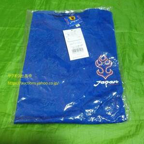 90s 炎 未使用 当時物【即決 送料無料】日本代表 岡野雅行 1997 プレーヤーズ Tシャツ L 応援ユニフォーム 浦和レッズ フランスW杯 747-4