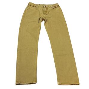 極美品 ロロピアーナ LOLO PIANA カラー デニムパンツ スリム ストレッチ ジップフライ 40 ベージュ レディース ロングパンツ ボトムス