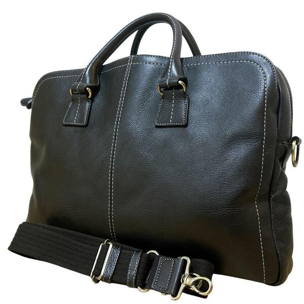 美品 土屋鞄製作所 ビジネスバッグ ブリーフケース プロータ ジッパーソフトブリーフレザー 2way 書類鞄 斜め掛け 黒 ブラック