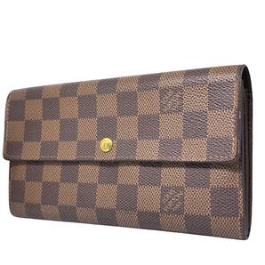 極美品 LOUIS VUITTON ルイヴィトン 長財布 ダミエ エベヌ ポルトフォイユ サラ N61734 保存袋付き メンズ レディース ヴィトン 美品 財布