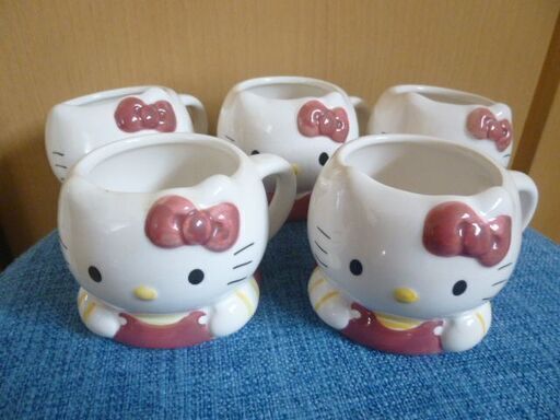 【A】ハローキティー陶器製カップ/マグカップ5個セット Hello Kitty