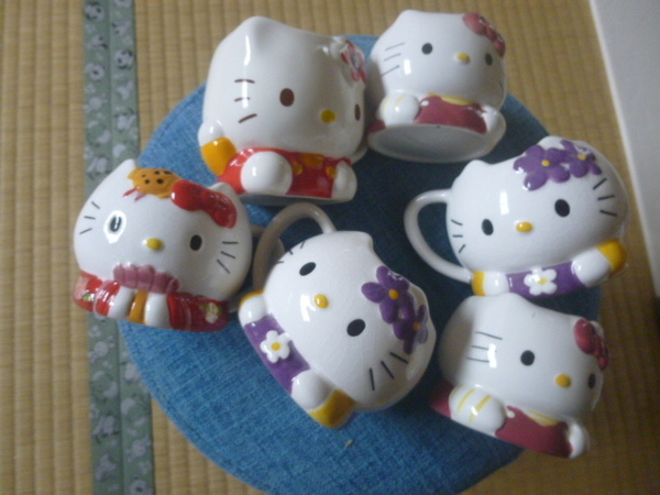 【C】ハローキティー陶器製カップ/マグカップ 6個セット Hello Kitty