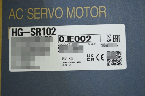 未使用 三菱電機 HG-SR102 サーボモータ 2022年製