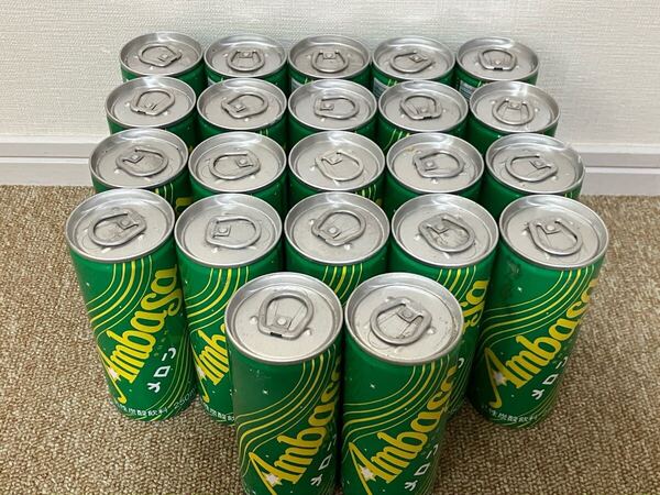 J108☆送料無料☆希少 未開栓 未開封 Coca-Cola/コカコーラ Ambasa メロン 250ml 缶 22本 乳性炭酸飲料 果汁1% 昭和レトロ