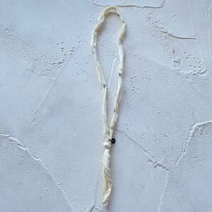 【希少 2005SS アンダーカバー UNDERCOVER but beautifulⅡ期 紐ブレスレット 布ブレスレット 1本のみ 白 artscabut期 JONIO オリジナル】