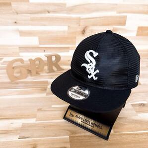 【ニューエラ×ホワイトソックス】オールメッシュ 3D刺繍ロゴ キャップ 黒×白【HFby6PR】メンズ・帽子・春夏・秋冬【6P6K】