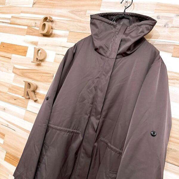 【エディーバウアー】ハイネック コート ロールアップ ライナー付き XL 茶【HFby6PR】レディース・洋服・秋冬【9R4L】