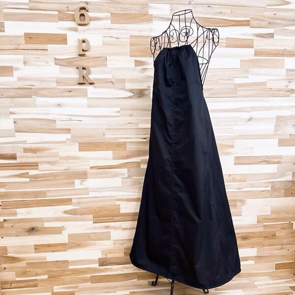 【ザラ】ドローコード ロング キャミ バルーン ワンピース コットン XS 黒【HFby6PR】レディース・洋服・春夏・秋冬【8ZB7】