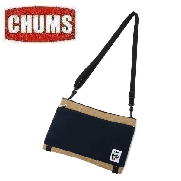 CHUMS チャムス ツーネックドショルダースウェットナイロン ネイビー CH60-3610 ショルダーバッグ ポーチ アウトドア