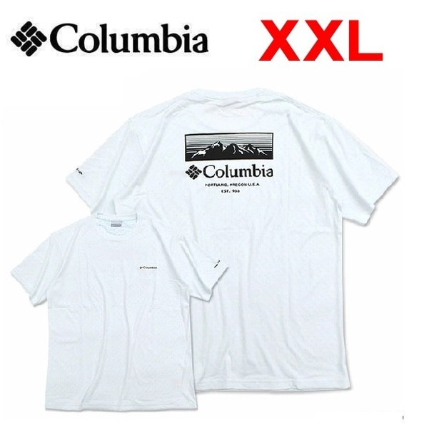 Columbia コロンビア グレイシャルビスタTシャツ シーソルト XXL XE3513 メンズ バックプリント 速乾 冷感 アウトドア