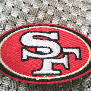 《赤小豆49ers楕円》激渋 NFL San Francisco 49ers 刺繍ワッペン(パッチ)◆アメフト アメリカンフットボール アメリカ サポーター 応援