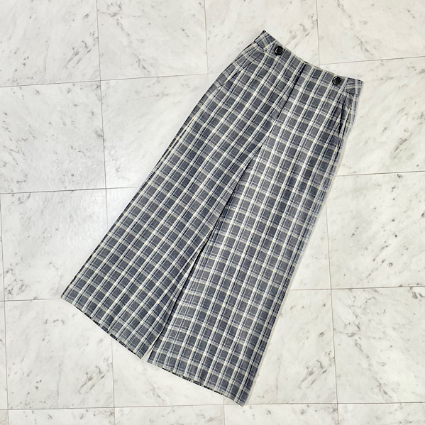 美品 UNTITLED アンタイトル ワイドパンツ グレー 白 イエロー 0 520