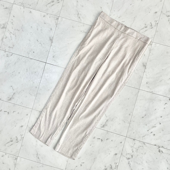 Theory セオリー パンツ 麻 リネン ストレッチ ベージュ S 530