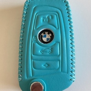 BMW Fシリーズ X3 X4 牛革 ジャストフィット キーケース Mグリーン1