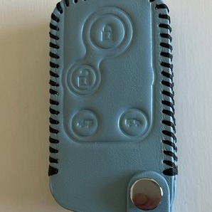 牛革ぴったりフィット ステップワゴンRK スマートキーケース パステルブルー色1