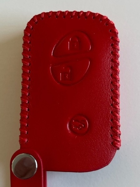 牛革ジャストフィット レクサス スマートキーケース LS GS 赤色 1