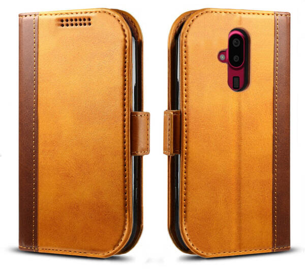 らくらくスマートフォン F-52B レザーケース●Brown