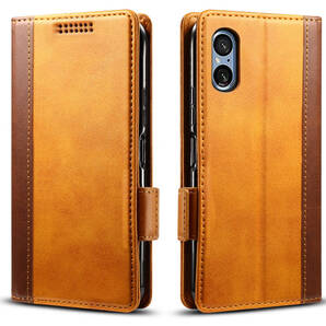 Xperia 5 V SO-53D SOG12 レザーケース Brown●