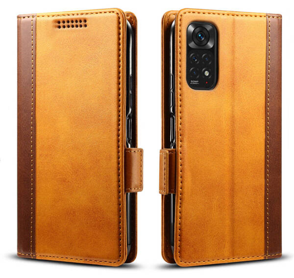 Xiaomi Redmi Note 11 レザーケース●Brown