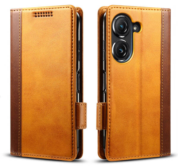Zenfone 9 レザーケース Brown●