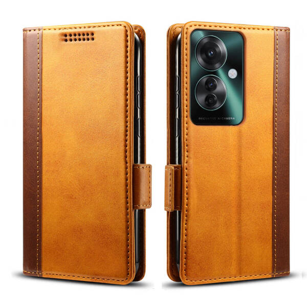 OPPO Reno11 A レザーケース Brown●